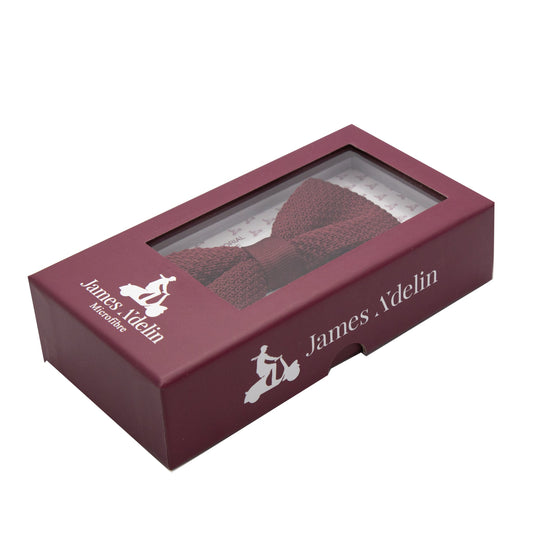 Burgundy Luxury Knitted Bow Tie