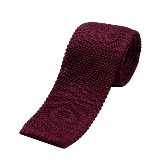 Burgundy Luxury Knitted Neck Tie