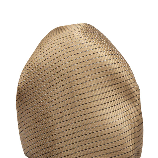 Beige Luxury Spotted Pin Dot Textured Weave Pocket Square