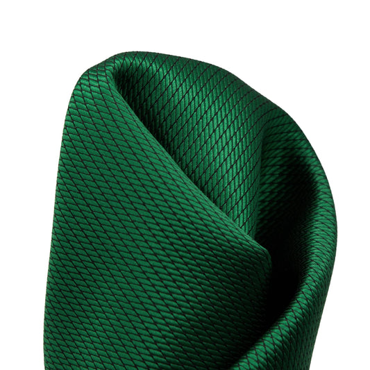 Green Luxury Spotted Pin Dot Textured Weave Pocket Square