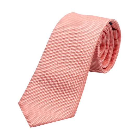 Soft Orange Luxury Textured Weave Neck Tie