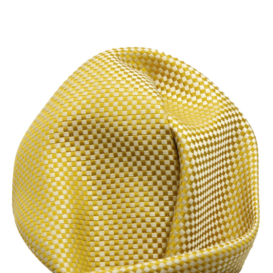 Soft Gold Luxury Textured Weave Pocket Square