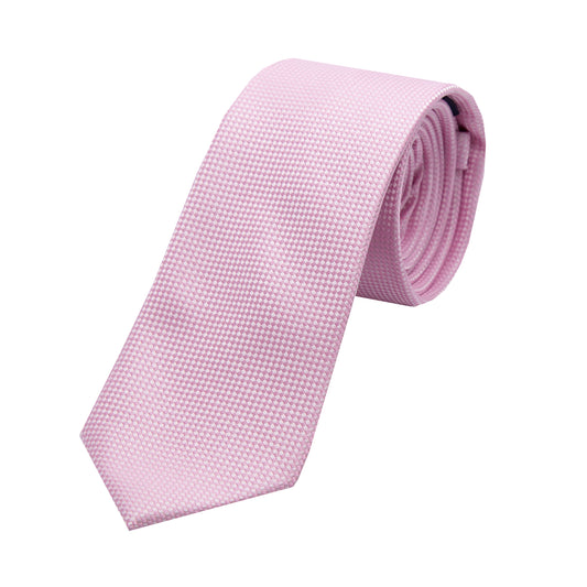Soft Pink Luxury Textured Weave Neck Tie