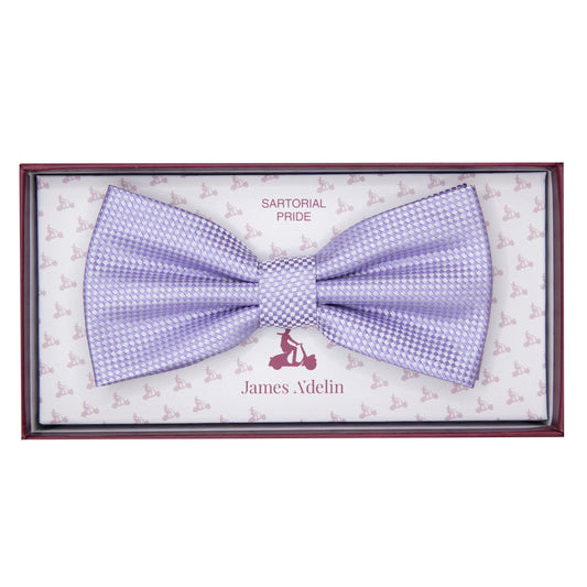 Soft Purple Luxury Textured Weave Bow Tie