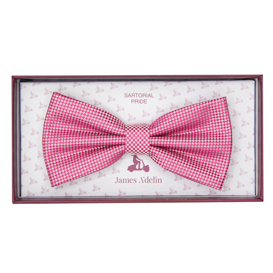 Soft Magenta Luxury Textured Weave Bow Tie