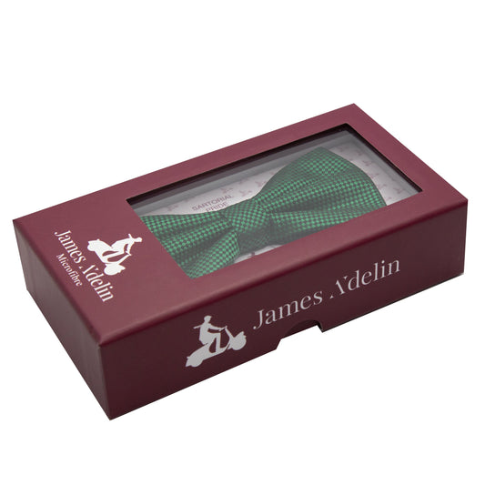 Green Luxury Textured Weave Bow Tie
