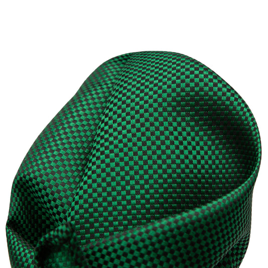 Green Luxury Textured Weave Pocket Square