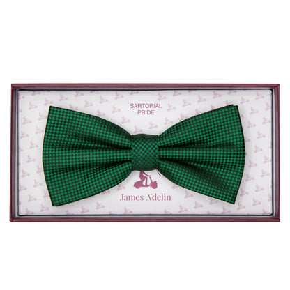 Green Luxury Textured Weave Bow Tie