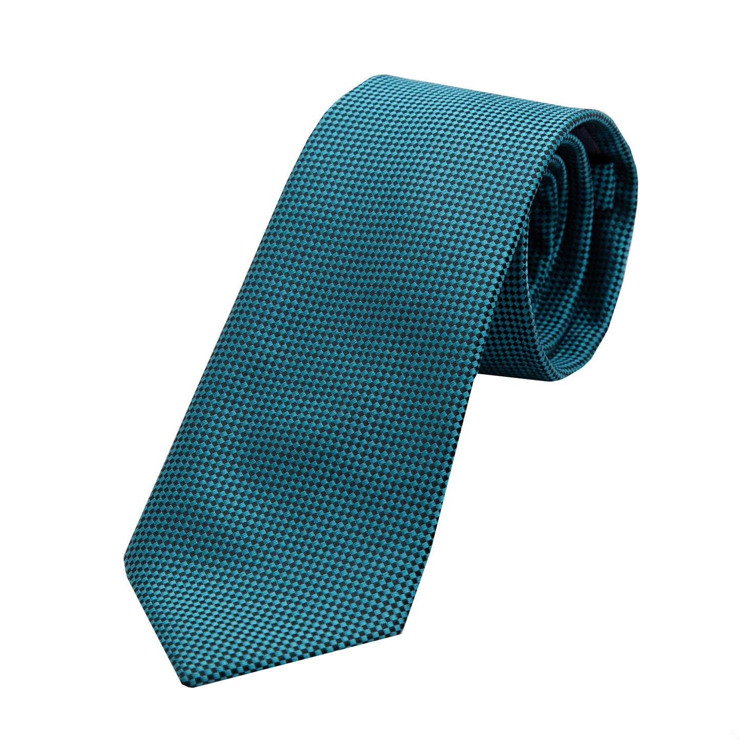 Turquoise Blue Luxury Textured Weave Neck Tie