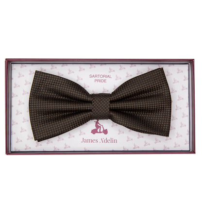 Brown Luxury Textured Weave Bow Tie