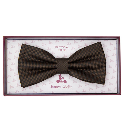 Brown Luxury Textured Weave Bow Tie
