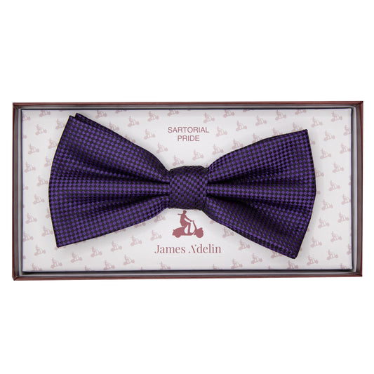 Purple Luxury Textured Weave Bow Tie
