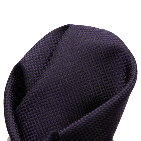 Dark Purple Luxury Textured Weave Pocket Square