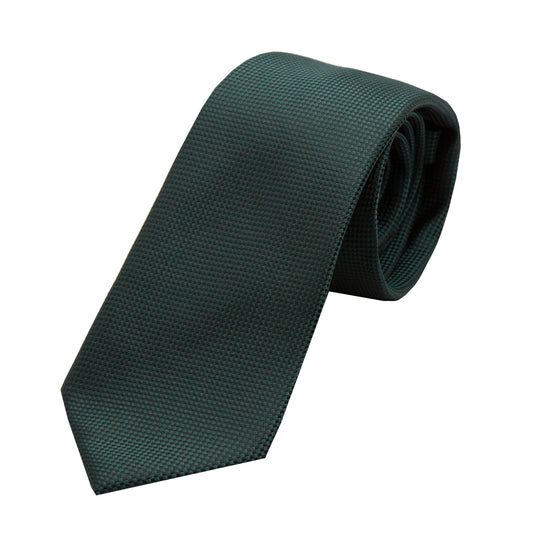 Dark Green Luxury Textured Weave Neck Tie
