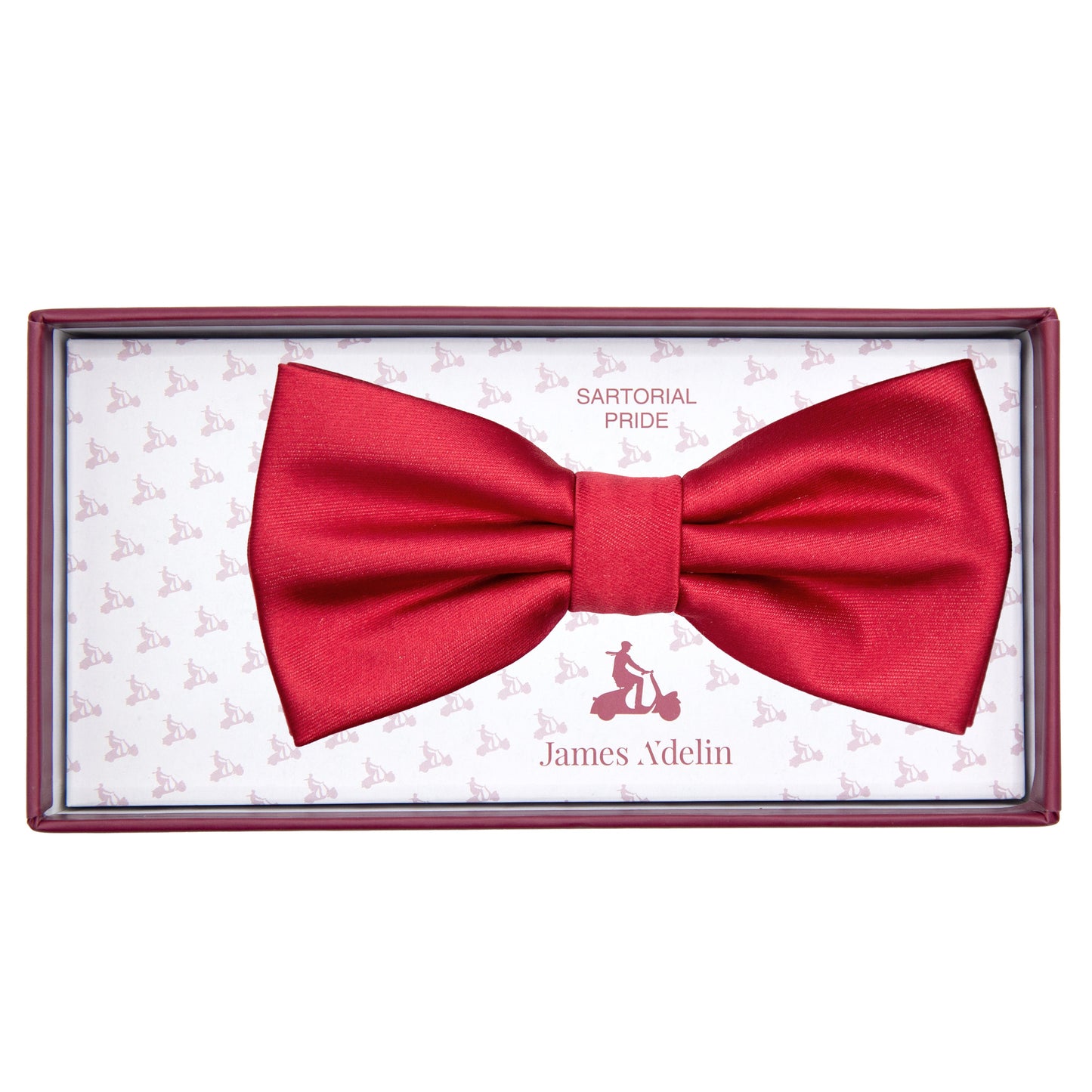 Red Luxury Satin Weave Bow Tie