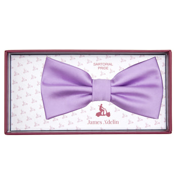Lilac Luxury Satin Weave Bow Tie