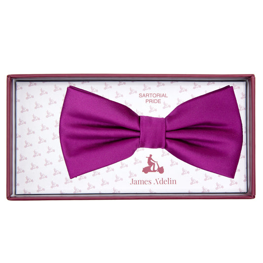 Magenta Luxury Satin Weave Bow Tie