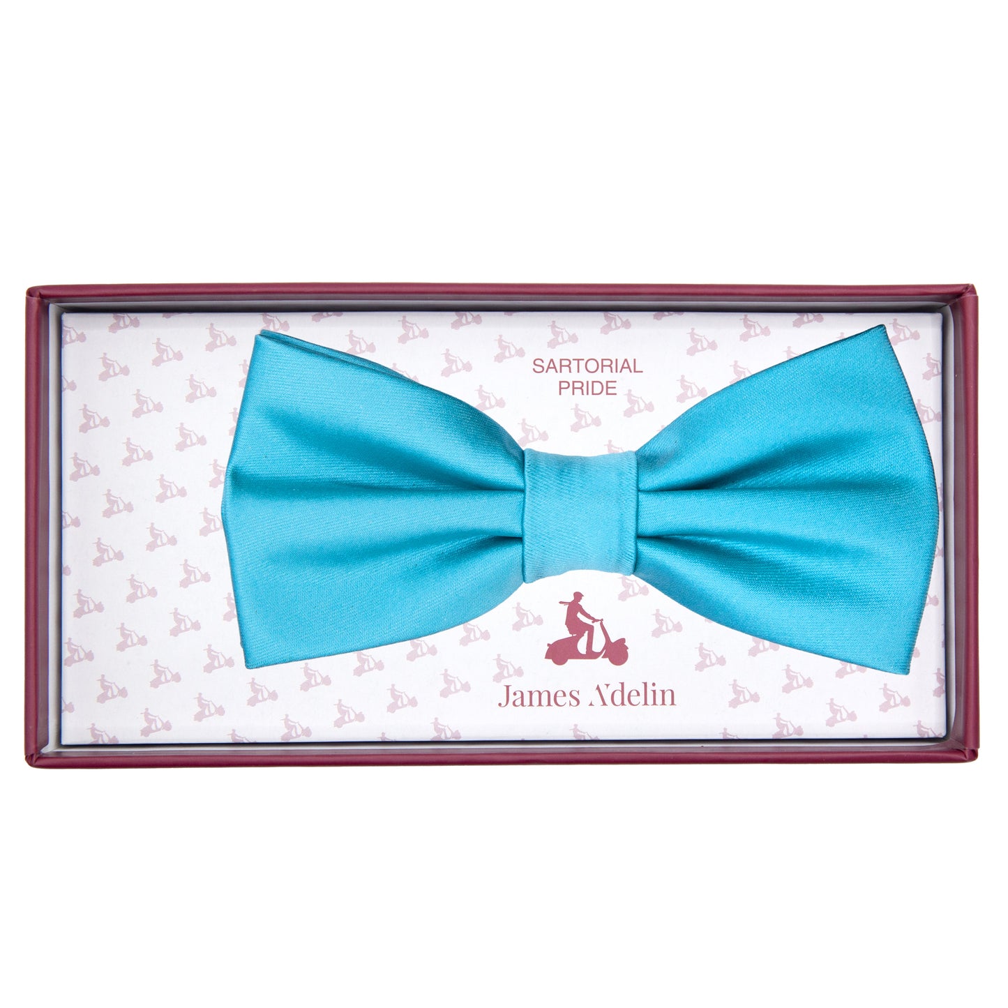 Turquoise Luxury Satin Weave Bow Tie