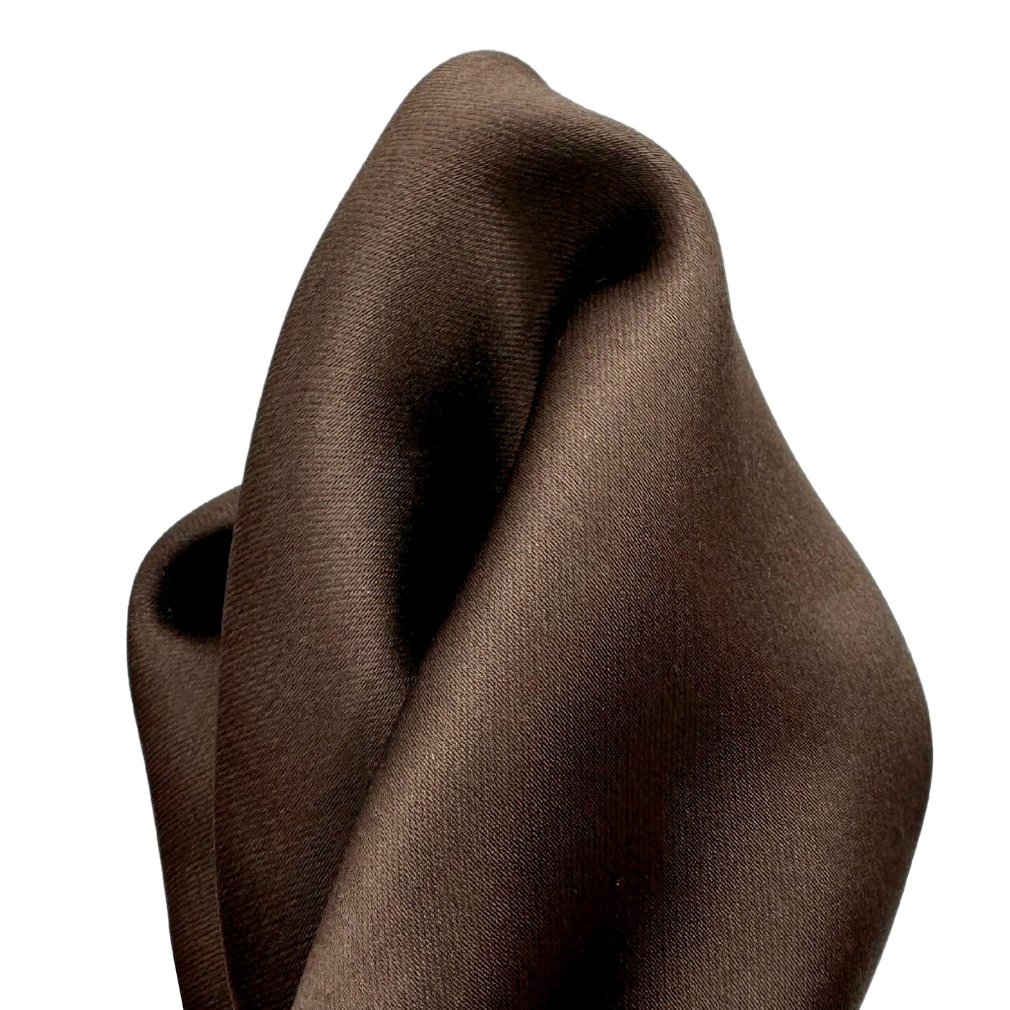 Dark Brown Luxury Satin Weave Pocket Square