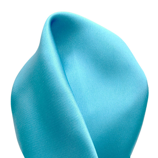Turquoise Luxury Satin Weave Pocket Square