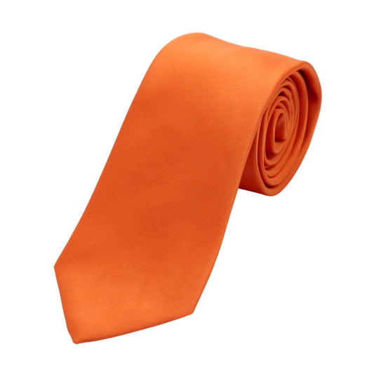 Orange Luxury Satin Weave Neck Tie