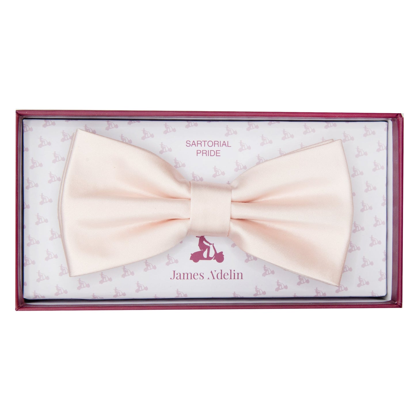 Light Pink Luxury Satin Weave Bow Tie