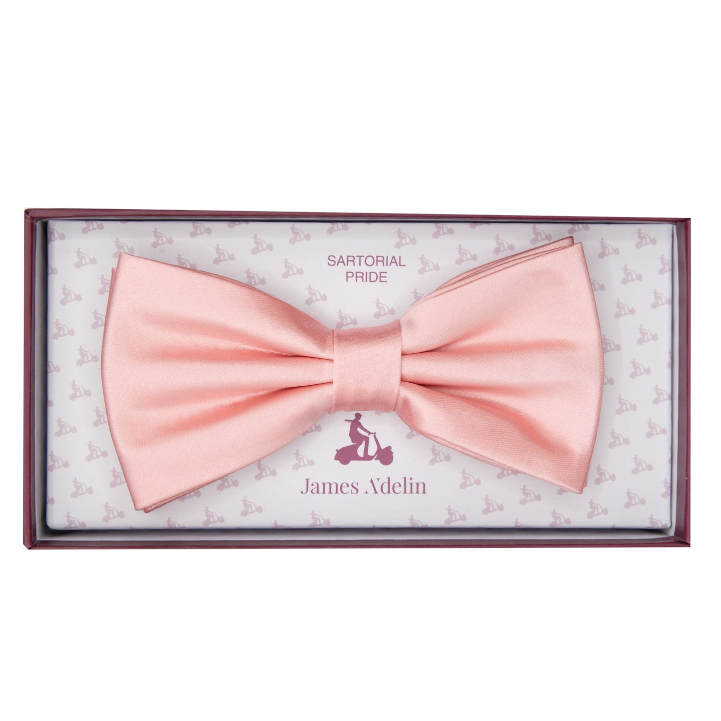 Soft Pink Luxury Satin Weave Bow Tie