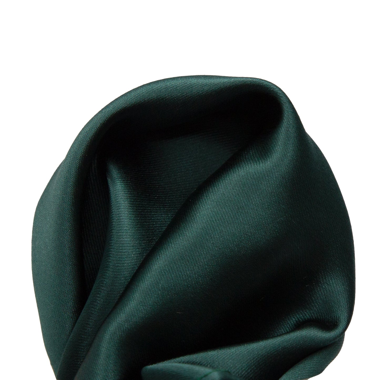 Dark Green Luxury Satin Weave Pocket Square