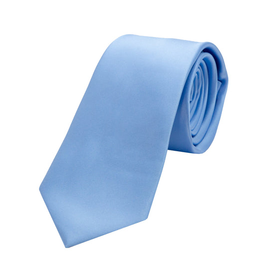 Sky Blue Luxury Satin Weave Neck Tie