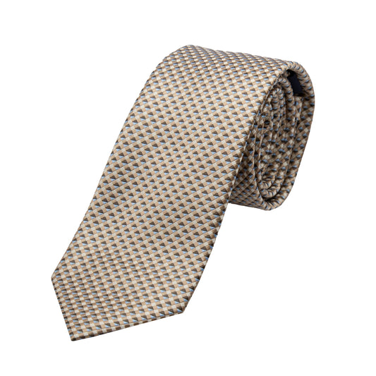 Beige/Sky Luxury Textured Weave Neck Tie