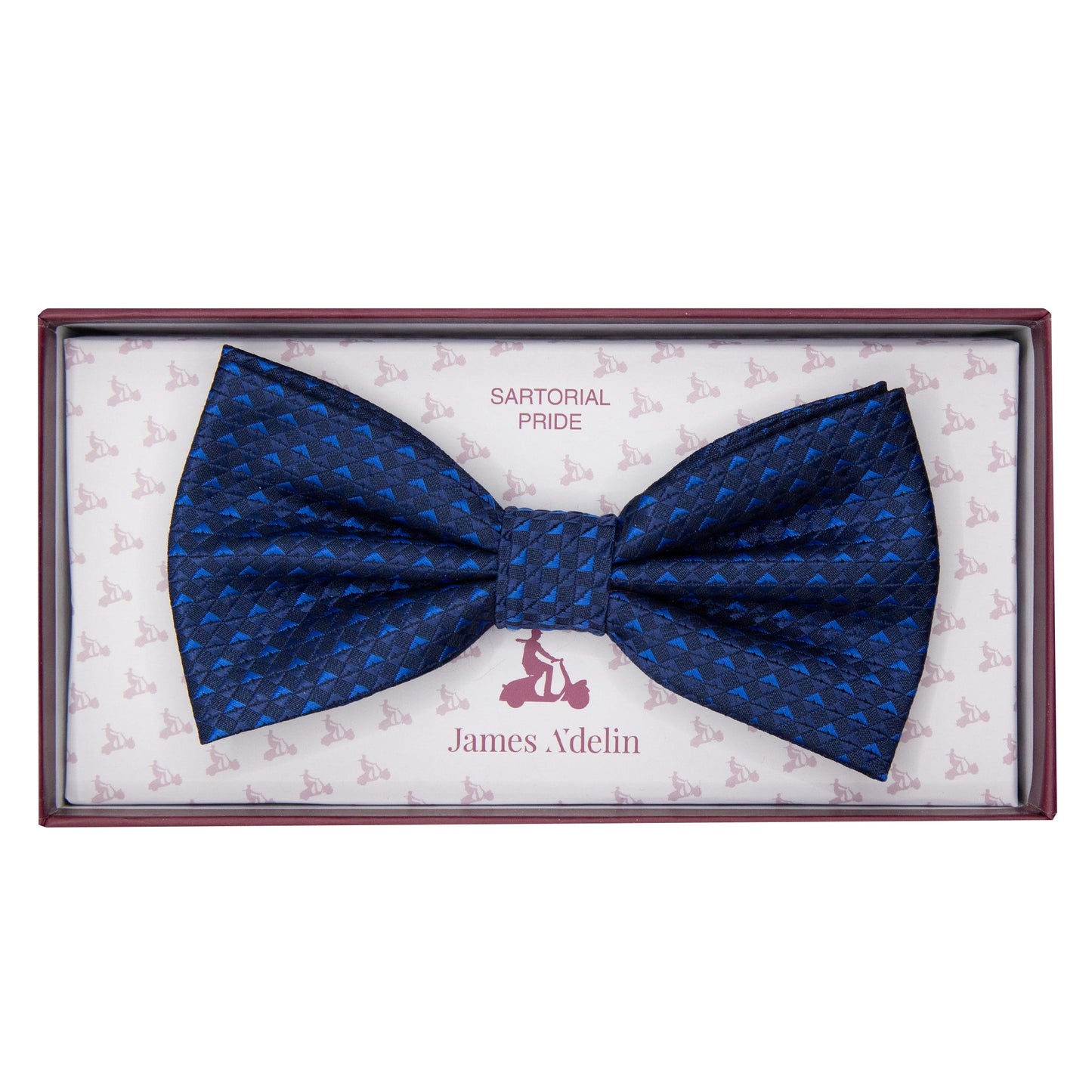 Navy/Royal Luxury Textured Weave Bow Tie