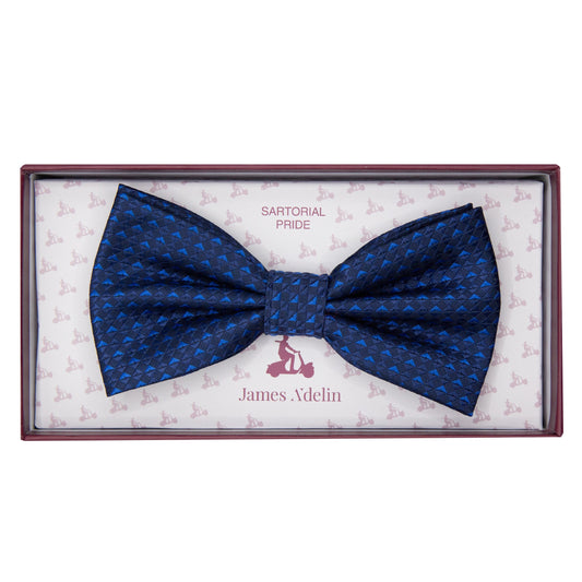 Navy/Royal Luxury Textured Weave Bow Tie