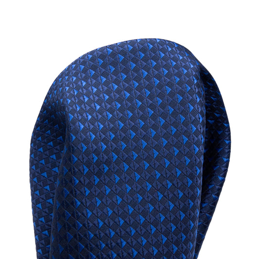 Navy/Royal Luxury Textured Weave Pocket Square
