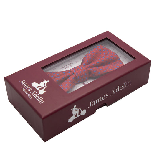 Red/Royal Luxury Textured Weave Bow Tie