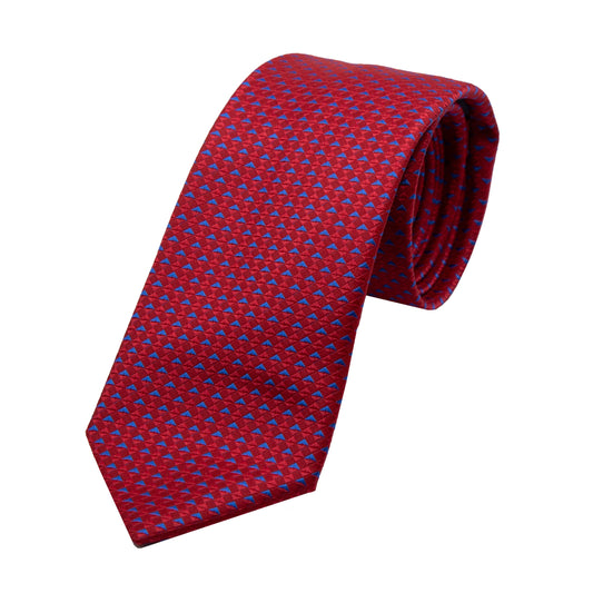 Red/Royal Luxury Textured Weave Neck Tie
