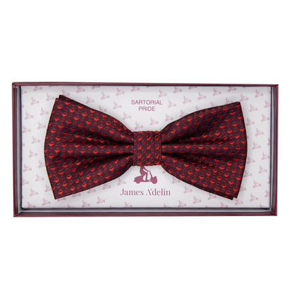 Burgundy/Red Luxury Textured Weave Bow Tie