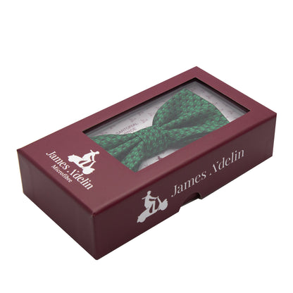 Green/Black Luxury Textured Weave Bow Tie