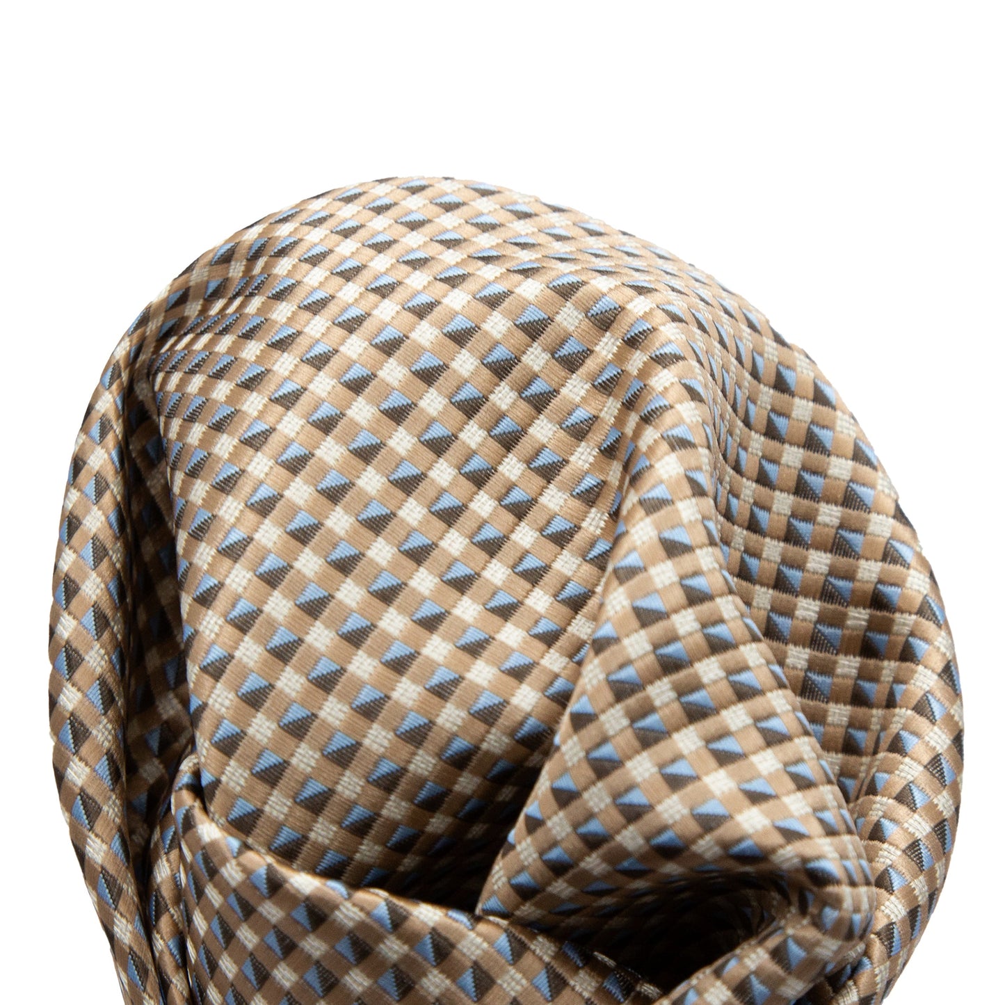 Beige/Sky Luxury Textured Weave Pocket Square