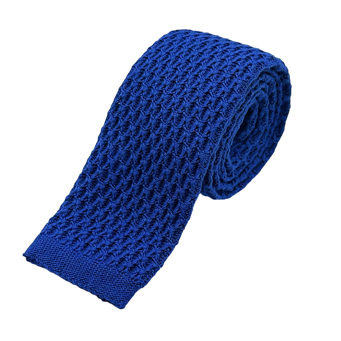 Royal Blue Mens Italian Knitted Textured Neck Ties