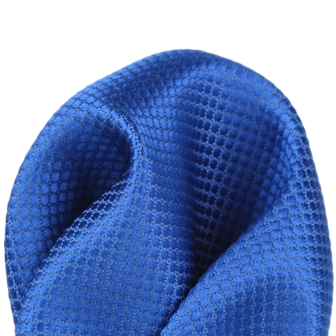 Royal Blue Pure Silk Textured Square Weave Pocket Square