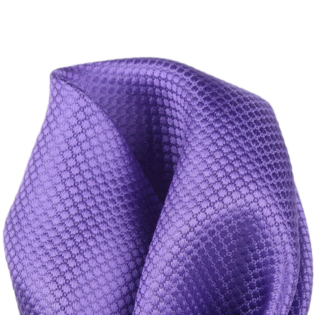 Purple Pure Silk Textured Square Weave Pocket Square