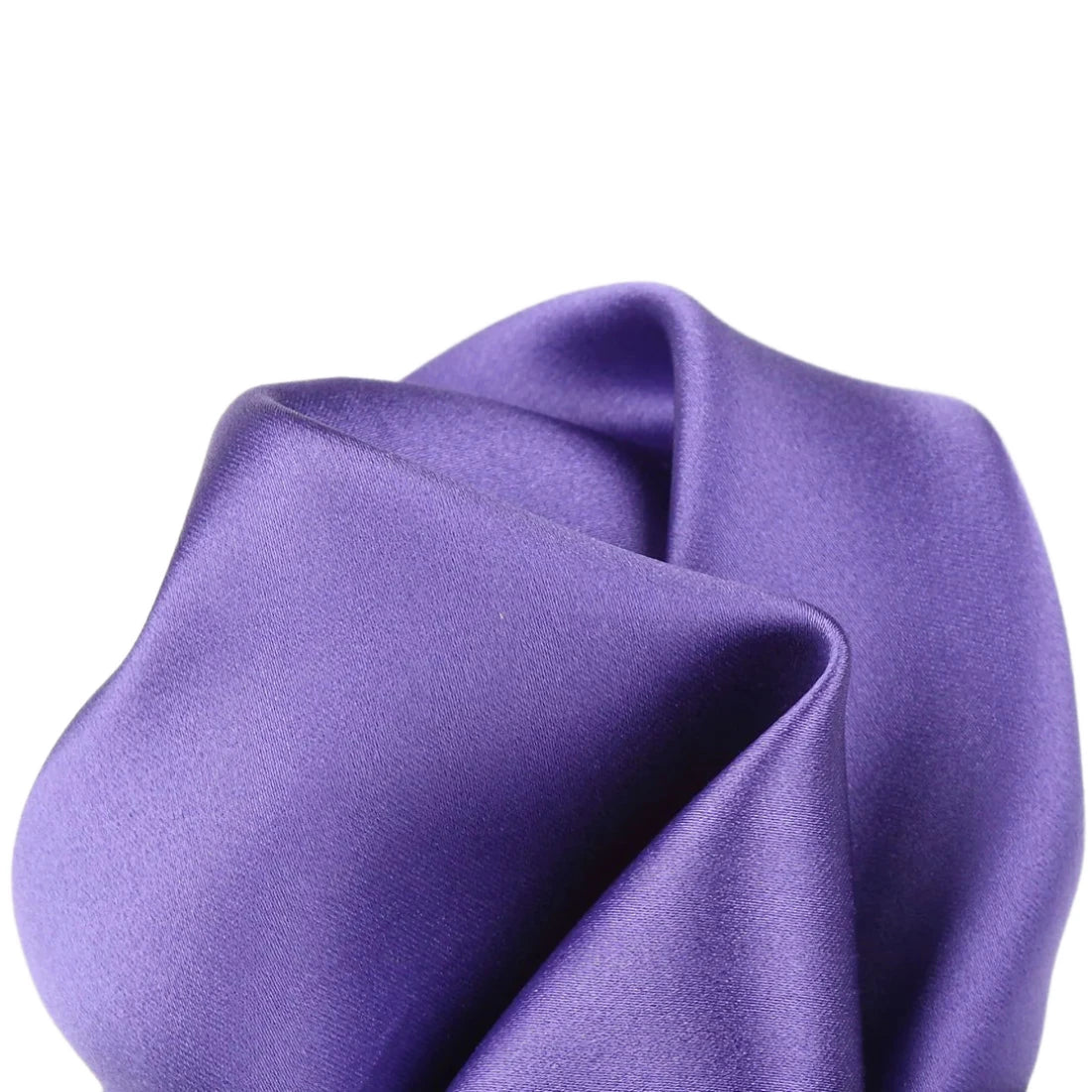 Purple Pure Silk Solid Satin Weave Pocket Square