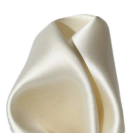 Champagne Pure Silk Solid Satin Weave Pocket Square