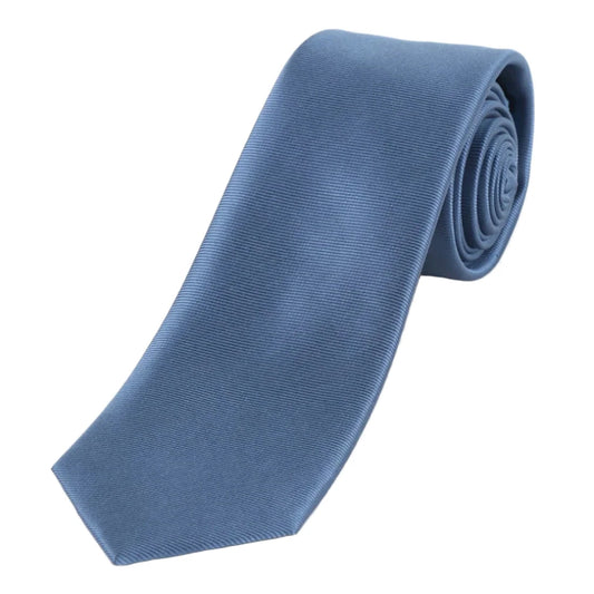Slate Blue Silk Twill Weave Neck Tie