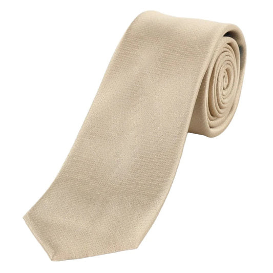 Taupe Pure Silk Micro Spotted Satin Weave Silk Tie
