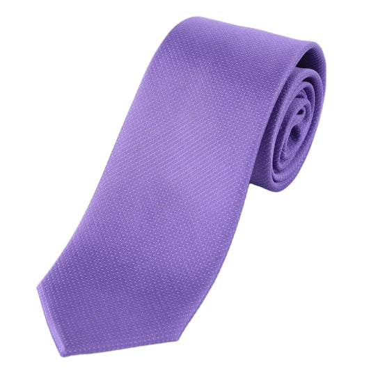 Purple Pure Silk Micro Spotted Satin Weave Silk Tie