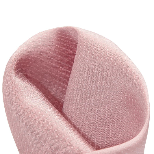 Soft Pink Pure Silk Micro Spotted Satin Weave Pocket Square