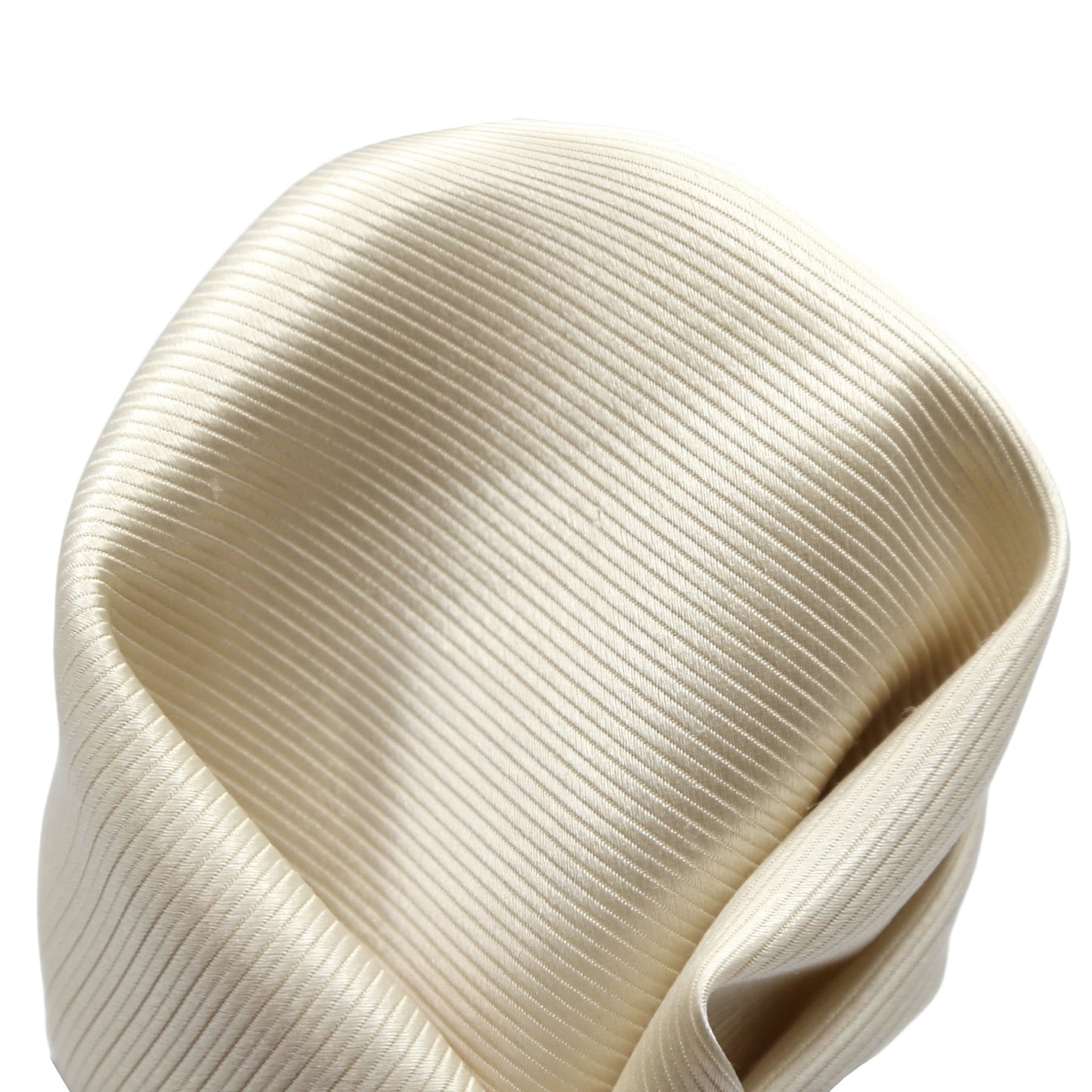 Dark Ivory Pure Silk Twill Weave Pocket Square