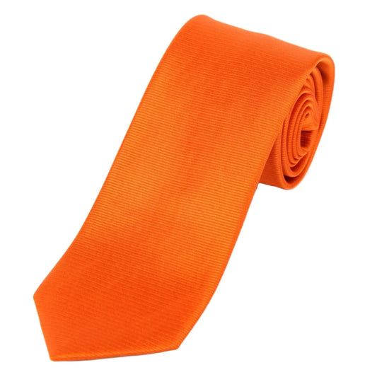Orange Silk Twill Weave Neck Tie
