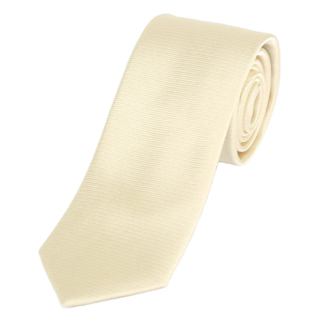 Ivory Silk Twill Weave Neck Tie